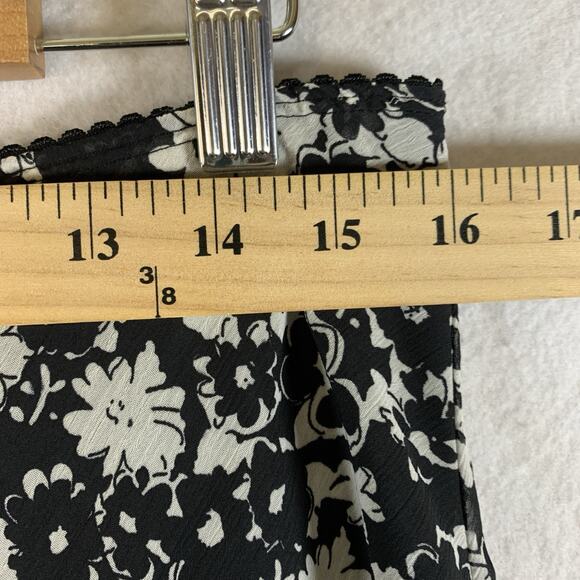 Women Ditsy Floral Chiffon Skirt Sz XL Petite Layered Dark Romantic Cottage Y2K - Picture 9 of 14